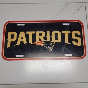 new england patriots plastic license plate